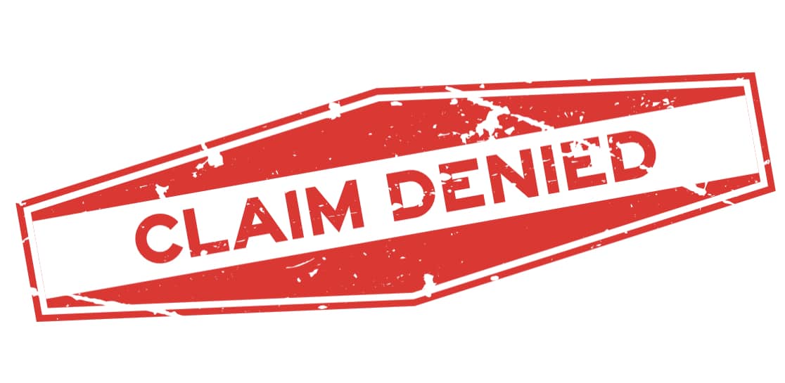 workers' compensation claim is denied