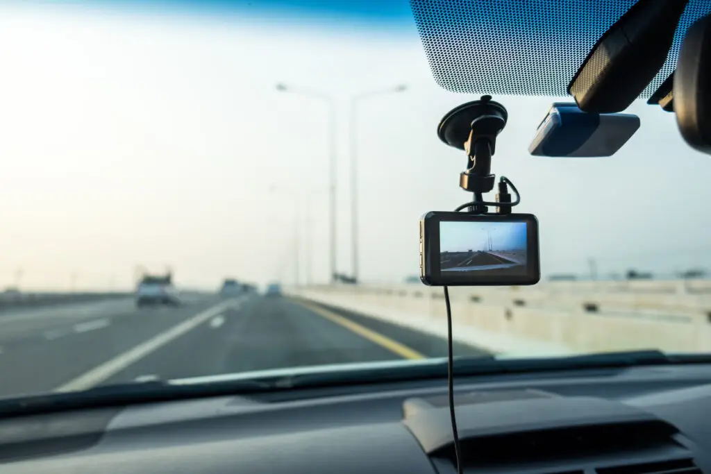 Dash cam evidence after a car wreck