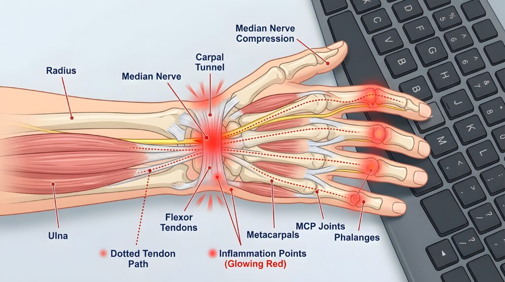 Wrist Nerve Compression Injuries in Texas Workers’ Compensation